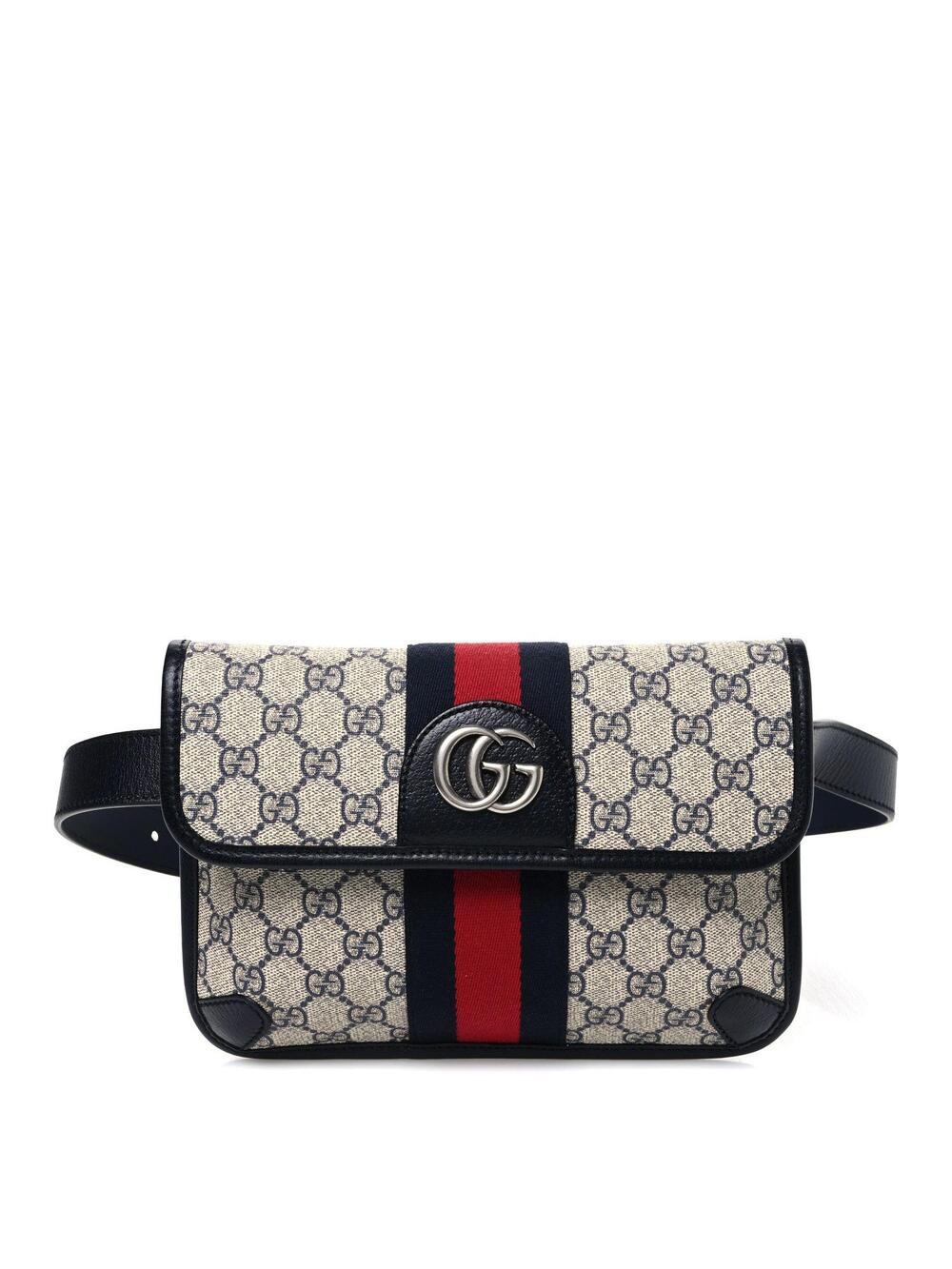 Gucci Gg Supreme Web Small Ophidia Belt #290322G95B